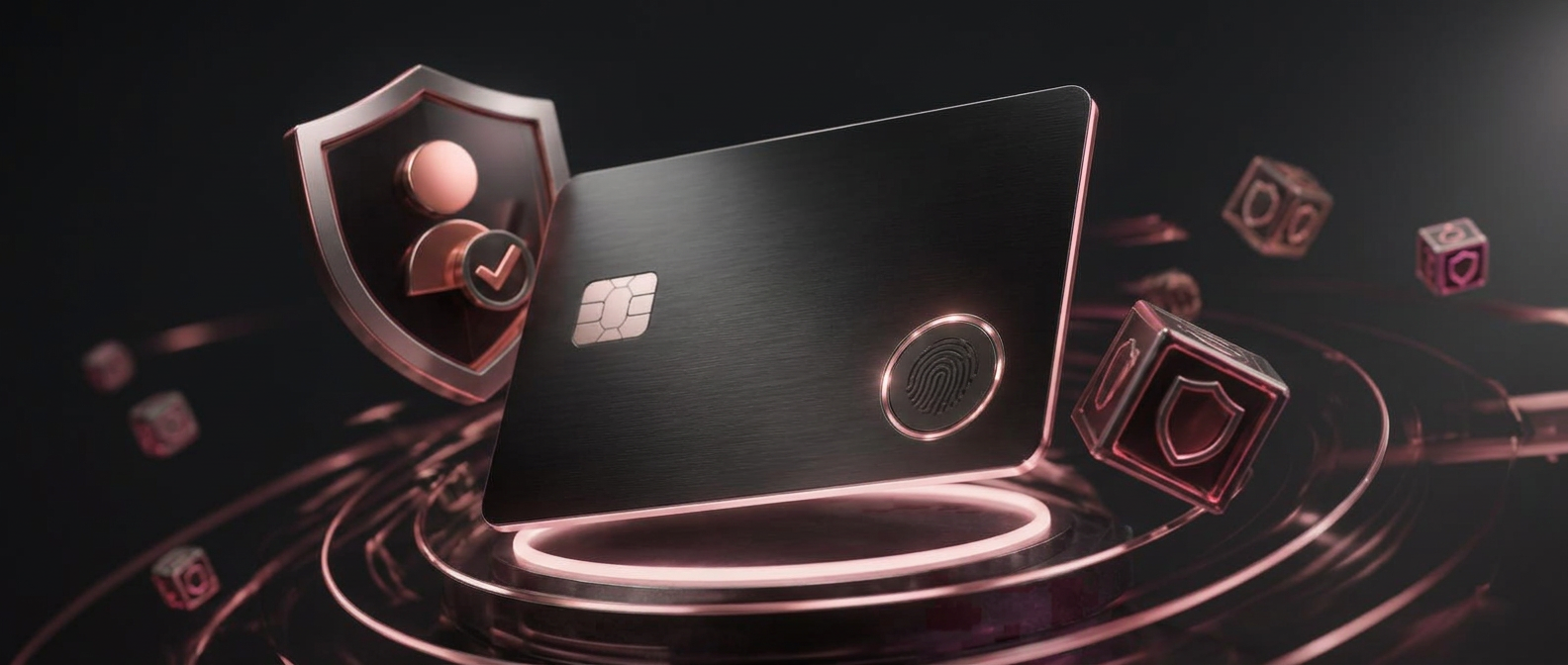 Verified crypto debit and credit cards illustration