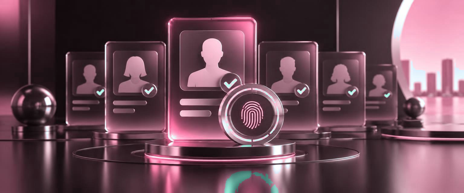 Verified digital profile cards and identity check at Trademyacc